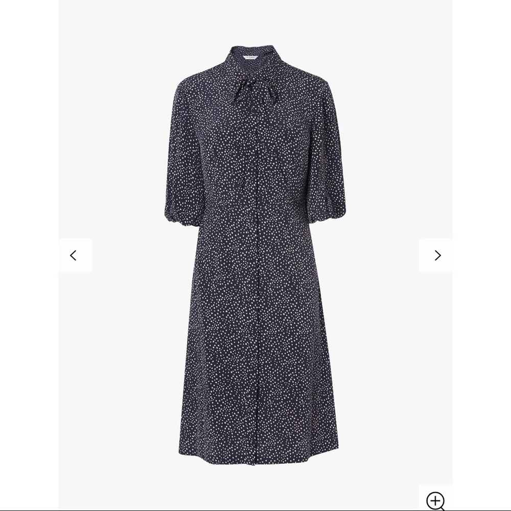 LK Bennett Tillila Navy Star Print Tea Dress Sz 4